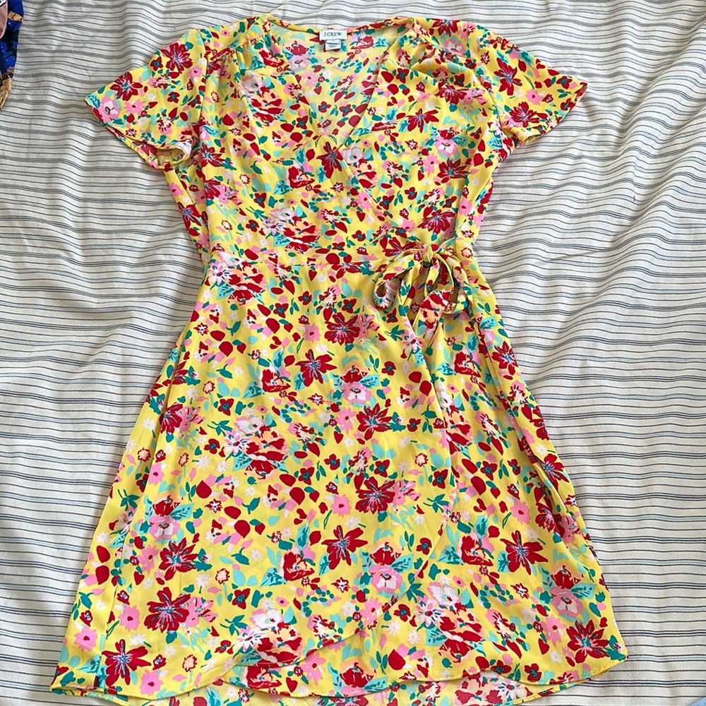 Jcrew Crepe Wrap Dress